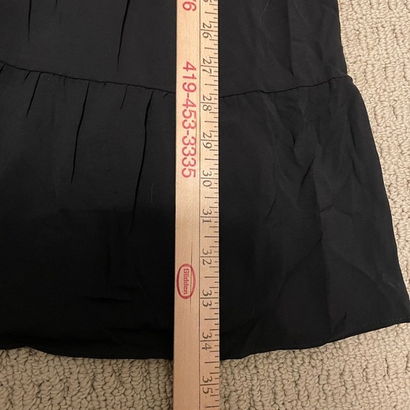 Dokotoo NWT Womens Smocked Black Dress Small Ruffle Off Shoulder Milkmaid - Picture 11 of 12